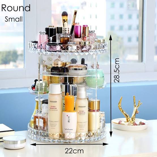 360° Rotating Crystal Makeup & Jewelry Organizer