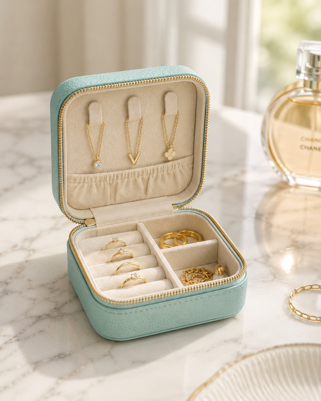 Luxury Travel Jewelry Organizer Case