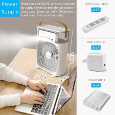 Portable Mini Air Cooler with Water Mist & Fan