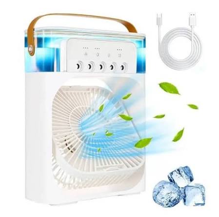 Portable Mini Air Cooler with Water Mist & Fan
