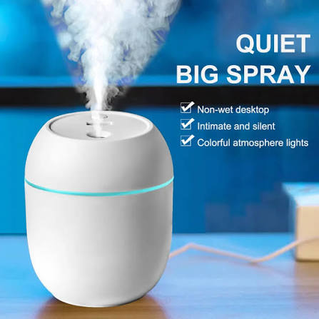 Portable 250ml USB Type-C Air Humidifier with LED Light