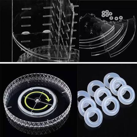 360° Rotating Crystal Makeup & Jewelry Organizer