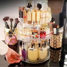 360° Rotating Crystal Makeup & Jewelry Organizer